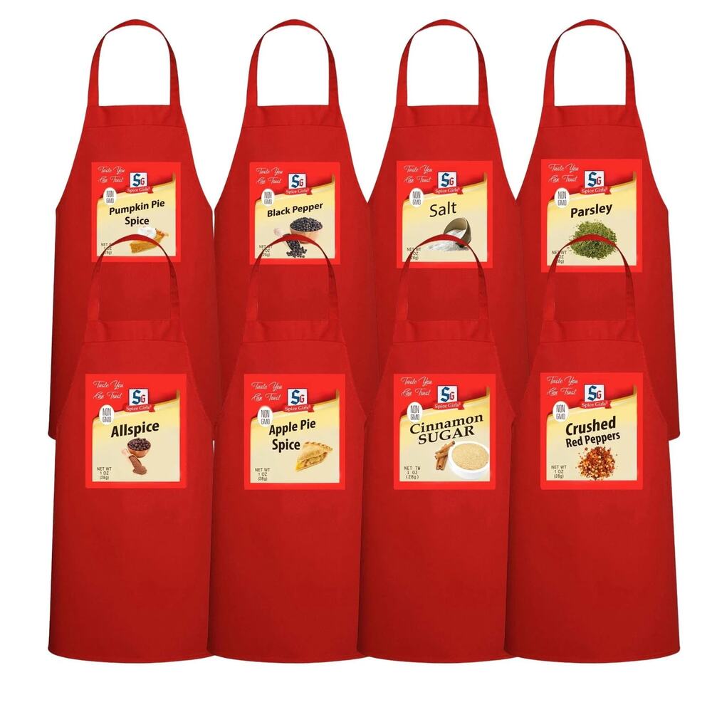 Red Spice Girl Group Halloween Aprons Costumes For Women